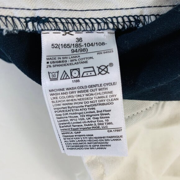 GAP Mens Navy Blue Shorts Size 36 Waist Cotton Comfortable Classic Fit Casual - Picture 4 of 10